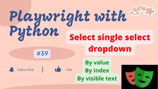 Playwright with Python Select single select dropdown in Playwright