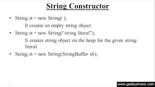 251 String Constructor in Java Programming Hindi