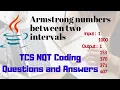 Armstrong numbers between two intervals TCS NQT coding problem Solved