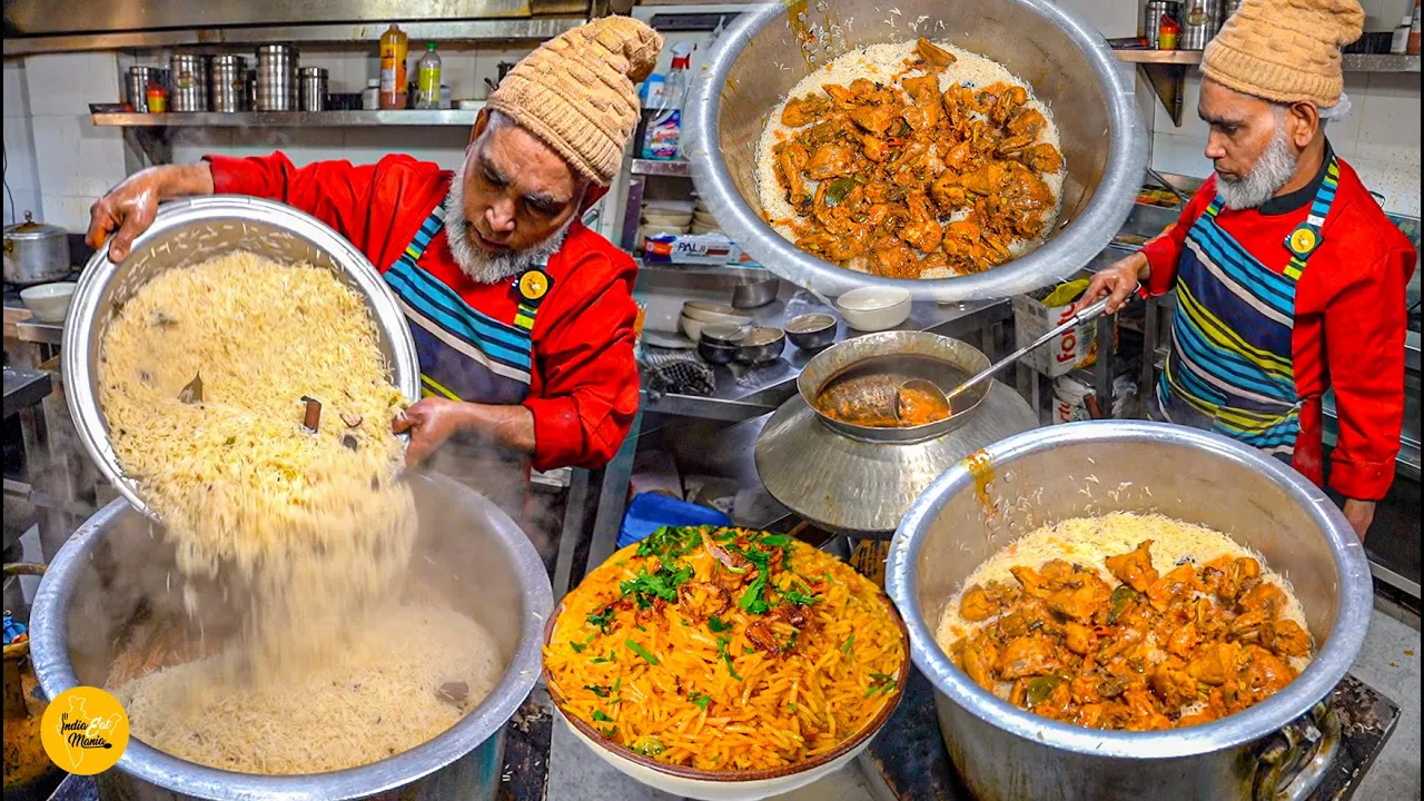 Kashmiri Chacha Ki Special Degh Wali Chicken Dum Biryani Making Rs. 475/- Only l Kashmir Food Tour