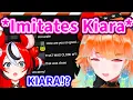 Lagu Calli Perfectly Imitates Kiara's Voice and Surprises Everyone 【HololiveEN】