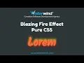 Blazing Fire Effect with CSS