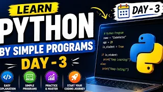 Learn Python by Simple Programs Day 3 Python for Beginners AK Code Lab