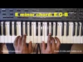How to Play the E Minor Chord on Piano and Keyboard - Em Emin