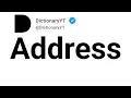 Address Synonyms Thesaurus Common words