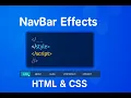Animated Navbar Hover Effect with Sliding Background Pure CSS Tutorial