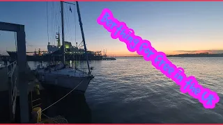 Jens first ever night sail.  sailing around the uk, Dover to Hartlepool