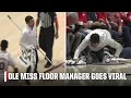 This Ole Miss floor manager was HYPED for the game delay ESPN College Basketball