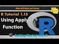 Apply Function in R R Tutorial 1 15 MarinStatsLectures