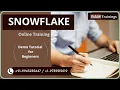 Snowflake Training Snowflake demo tutorial for beginners Snowflake course Ram Trainings