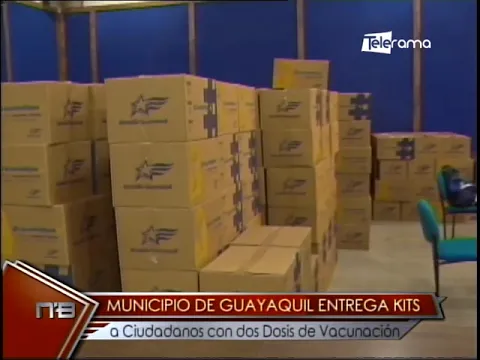 Municipio de Guayaquil entrega kits a ciudadanos con dos dosis de vacunación