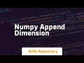 numpy append dimension