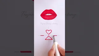 Lips Drawing Tutorial Art Drawing Shorts 