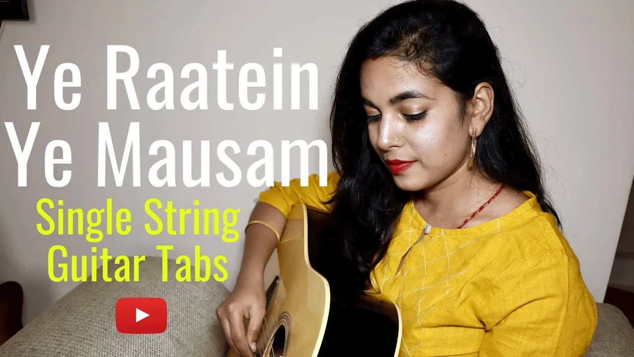 Ye Raatein ye Mausam Guitar Tabs Kishor Kumar Asha Bhosle | Old Is Gold Bollywood Hit Romantic Song