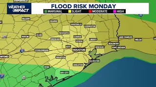 houston weather scattered storms on sunday with a flooding threat monday