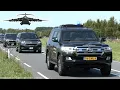 Download Lagu Three planes fly President Trump's motorcade to Europe where military police escort for NATO summit