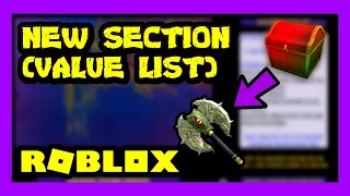 I Added A NEW SECTION To The ROBLOX ASSASSIN VALUE LIST ORIGIN