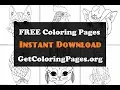 Zoo animal coloring pages