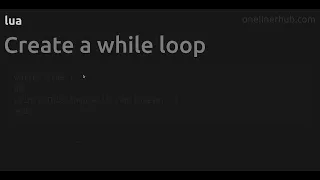 Create a while loop