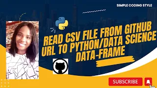 Create and Read CSV file from GitHub URL to Python Data-Frame using Pandas Data Science