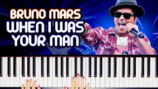 Portada del video CUANDO ERA TU HOMBRE - Bruno Mars | clase de teclado
