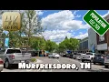 Driving Around Downtown Murfreesboro TN in 4k