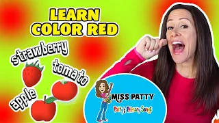 Learn Red Color Of The Day Children S Song By Patty S Primary Songs Sign Language Color Red 