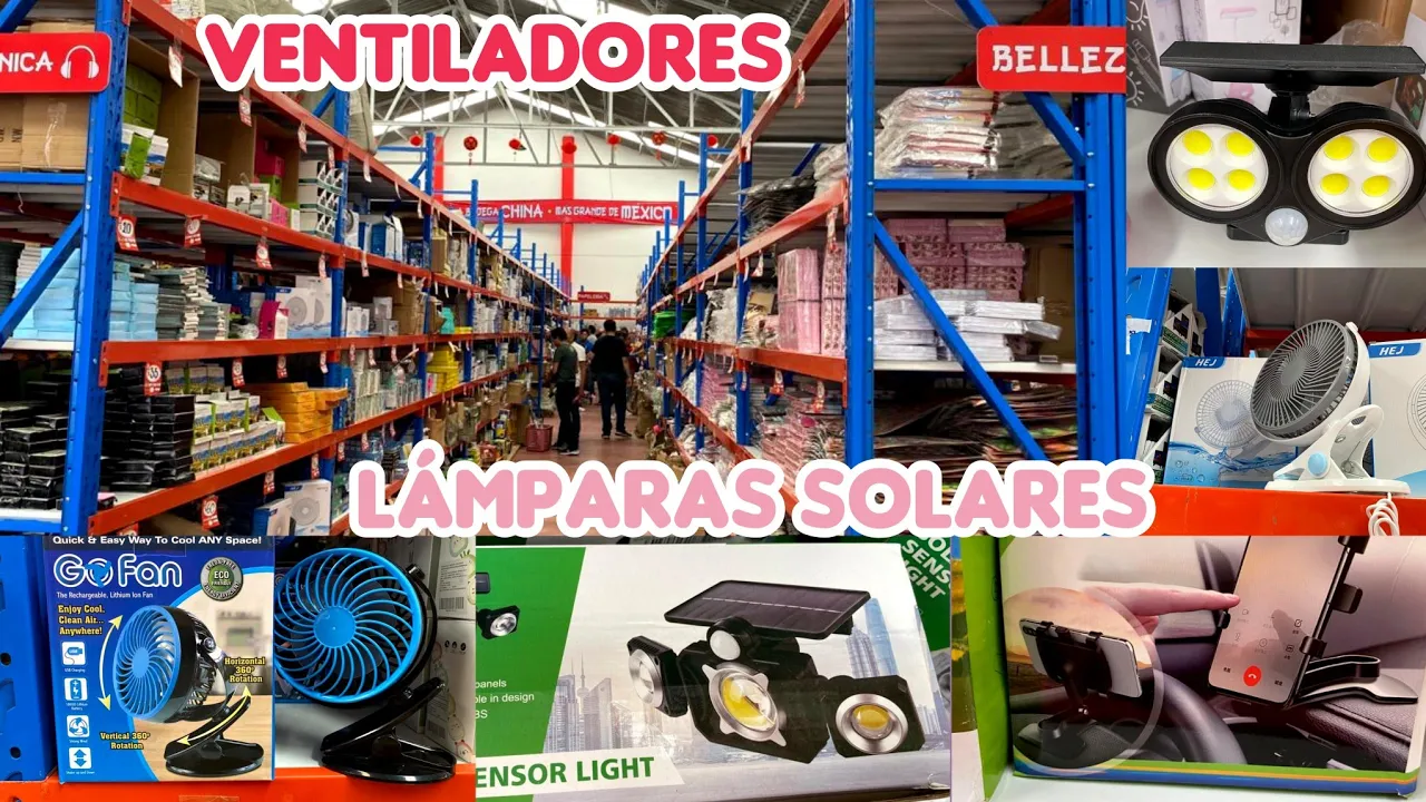 Bodega China ???? Extenso surtido a BUEN PRECIO en 'VENTILADORES Y LAMPARAS SOLARES" ????