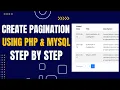 How to Create Pagination in PHP Pagination with Previous and Next Pagination using PHP MYSQL