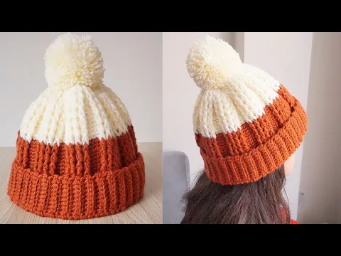 Download MP3 🔴(Nuevo Diseño) Gorro Tejido a crochet para NIÑOS y ADULTOS‼