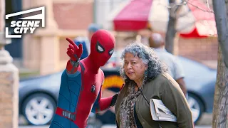 spider man homecoming friendly neighborhood spider man tom holland scene with captions
