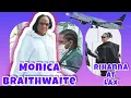 Rihanna Asap Rocky and Monica Braithwaite Make a Stylish Entrance at LAX