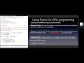 HPC Advanced Training Event - Day 1 Multi-GPU programming for shared and distributed computing