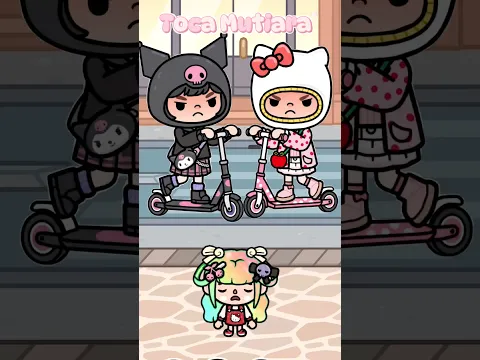 My Sisters Forced Me to be Hello Kitty and Kuromi#tocaboca #tocalifeworld #tocalife #shorts