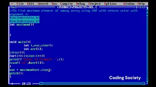 program-4 Finding the Maximum Element in an Array UDF Function with Return Value and Argument