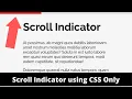Create Scroll Indicator using CSS Only Without JavaScript