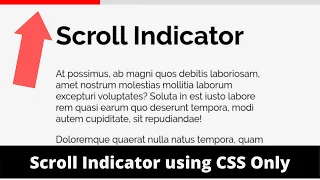 Create Scroll Indicator using CSS Only Without JavaScript
