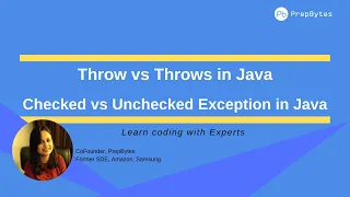 Throw vs Throws in Java Checked vs Unchecked Exception in Java Java Interview Questions