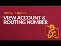 View Your Full Account and Routing Numbers