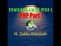 Pemrograman Web 1 Pengenalan PHP