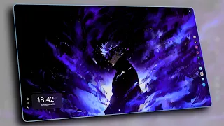 this is the best saturo gojo desktop setup jujutsu kaisen theme for windows
