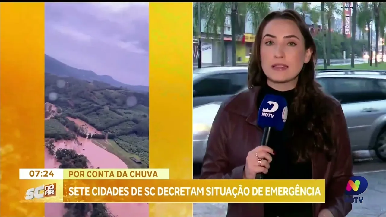 Sete cidades catarinense decretam situação de emergência após as chuvas dos últimos dias