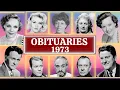 Famous Faces Who Passed Away in 1973 Part 02 OBITUARIES TV