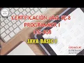 Certificacion Java SE 8 Java Basic I