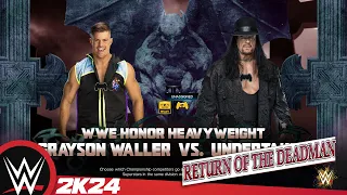 WWE Return Of The Deadman 2024 Undertaker VS Grayson Waller 