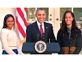 Obama Jokes With Daughters And A Turkey