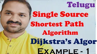 Single Source Shortest Path Algorithm in Telugu Dijkstra Algorithm Example 1 Greedy Method