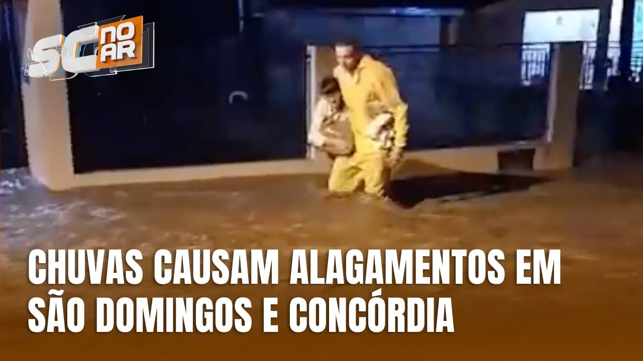 Ruas são interditadas e bombeiros resgatam pessoas e animais em São Domingos