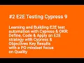 E2E Testing Cypress 9 - Learning and Building E2E test automation with Cypress OKR