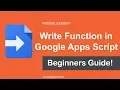 How to Write Function in Google Apps Script